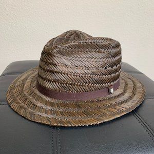 Brixton Unisex Breezy Brown Straw Fedora Hat in Bohemian